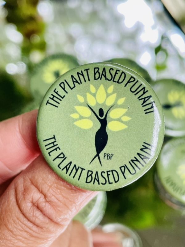 The Plant Based Punani Brand Logo Button - The Plant Based Punani