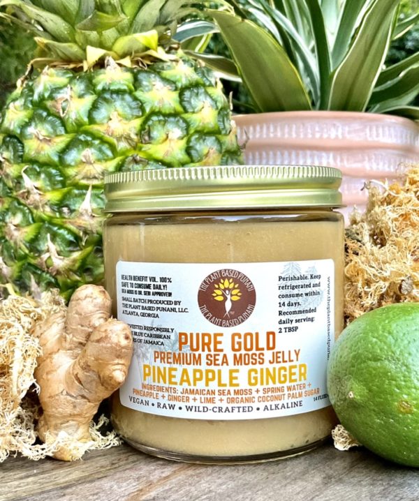 Pure Gold Premium Sea Moss Jelly Pineapple Ginger