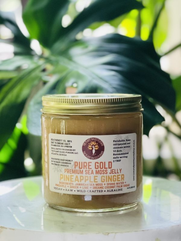 Pure Gold Premium Sea Moss Jelly Pineapple Ginger