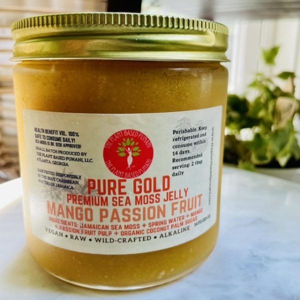 Pure Gold Premium Sea Moss Jelly Mango Passion Fruit