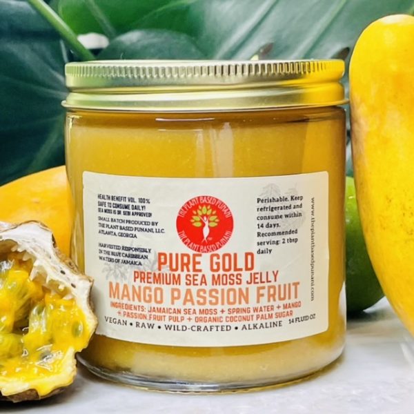 Pure Gold Premium Sea Moss Jelly Mango Passion Fruit
